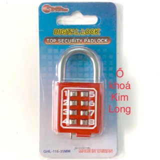 Ổ khoá số cố định GHL 35mm 8 số hàng đài Loan(không đổi pass được)
