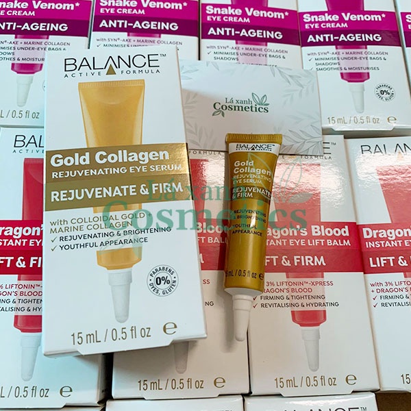 Kem mắt tái tạo da tinh chất vàng Gold Collagen Balance Active Formula 15ml