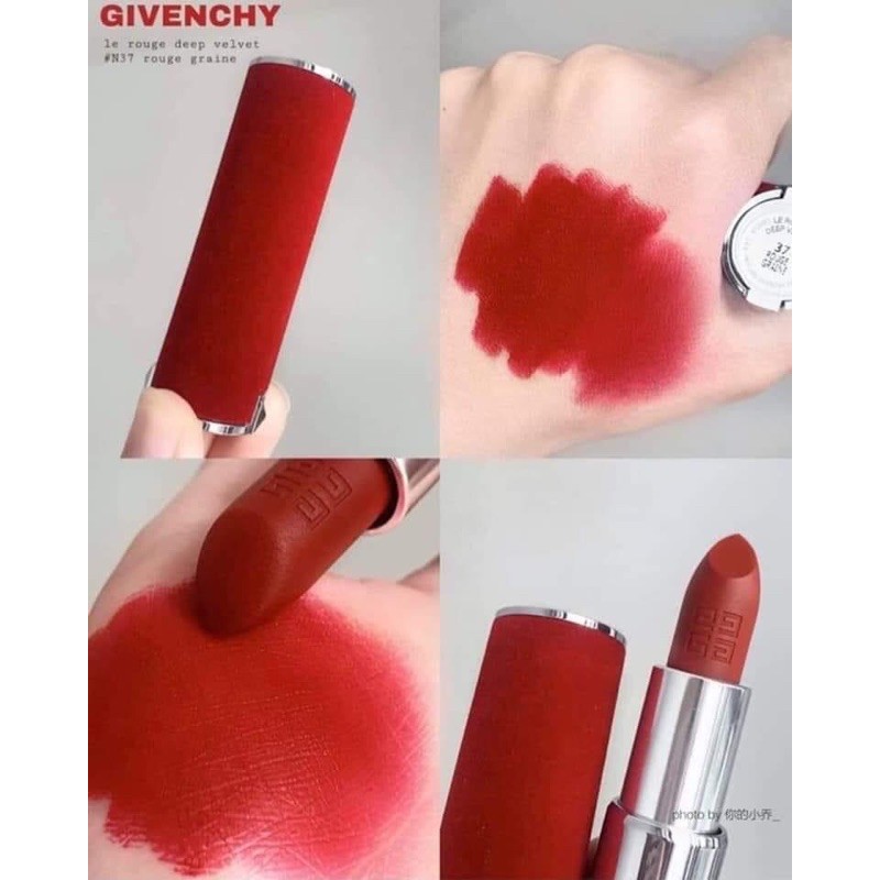 Son Givenchy 37 Rouge Graine Limited vỏ nhung đỏ