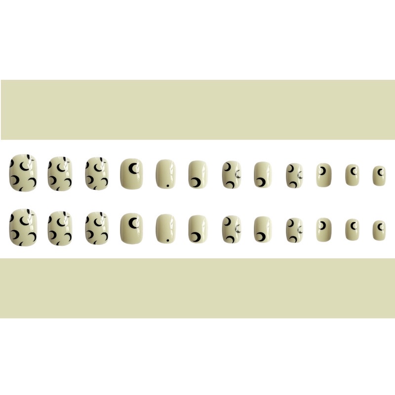 Set 24 móng giả dáng ngắn, hoạ tiết độc đáo ( Tặng kèm keo và dũa )