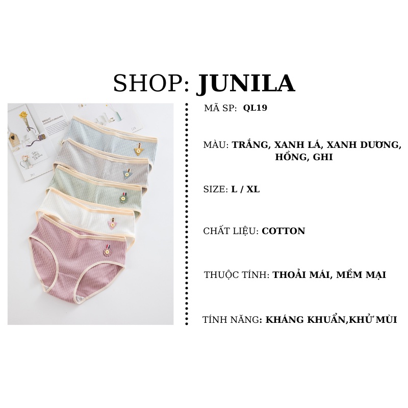 Quần lót nữ huy hiệu chất gân tăm cao cấp trẻ trung thoải mái QL19 | BigBuy360 - bigbuy360.vn