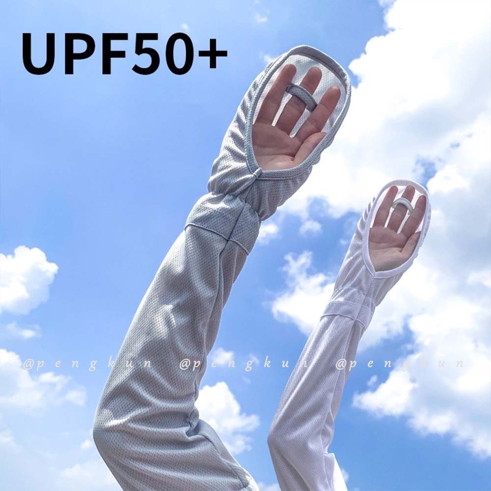Găng Tay Chống Nắng/ Tia Cực Tím Bằng Lụa Lạnh Thoáng Khí UPF50+ Thời Trang Mùa Hè Cho Nam Và Nữ
