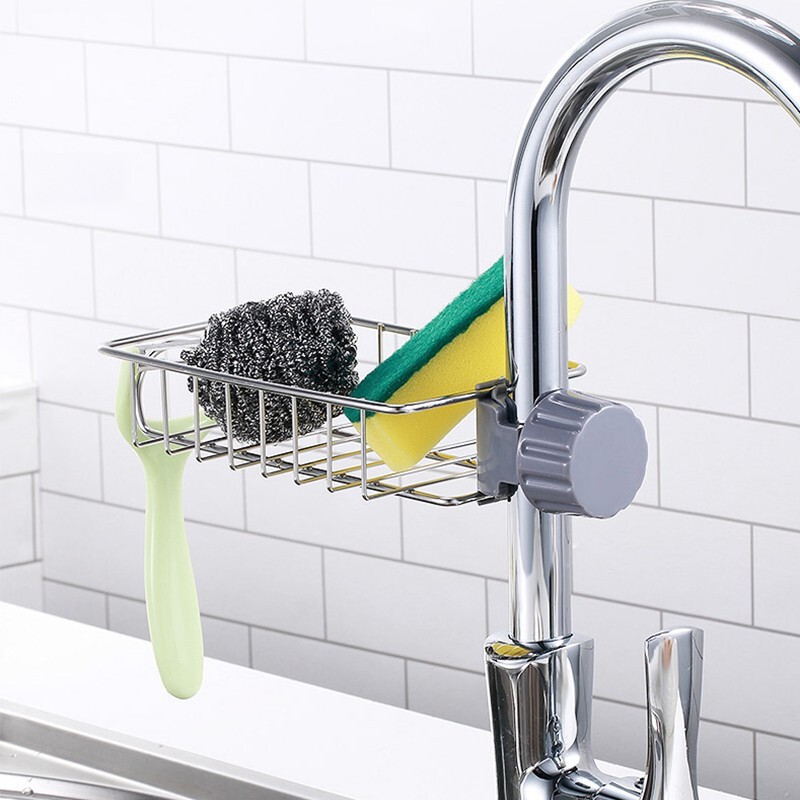 Kệ treo vòi nước để đồ rửa chén cao cấp, giá treo vòi rửa bát thông minh EVERGREEN | BigBuy360 - bigbuy360.vn