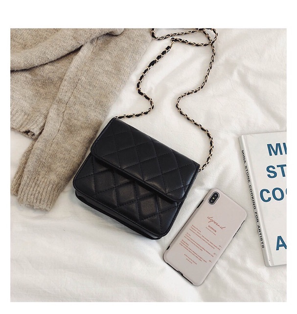 Korean bag vuông trám/ Túi xách thời trang nữ vuông vân trám mã 36020 [ ẢNH THẬT]