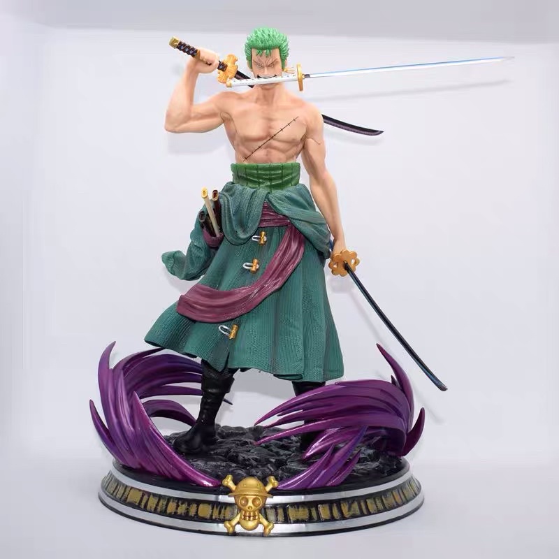 [SALE 50%] Mô hình Zoro 38cm có đế siêu to 2 đầu -Mô hình Zoro Onepiece