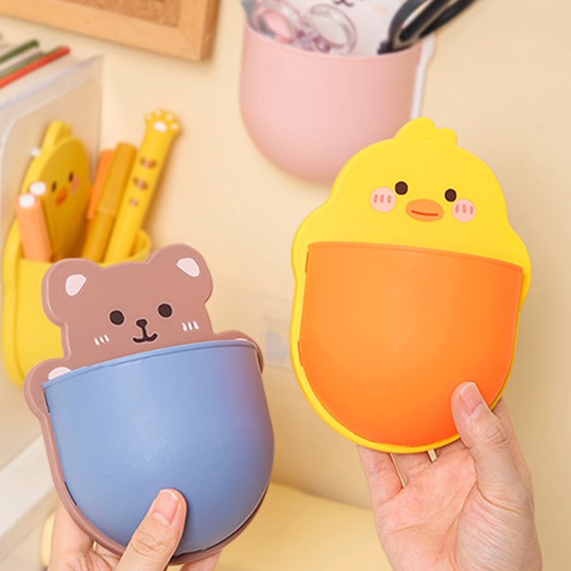 Giá Đỡ Đồ Dùng Dán Tường Chịu Lực Tốt Họa Tiết Hoạt Hình Dễ Thương