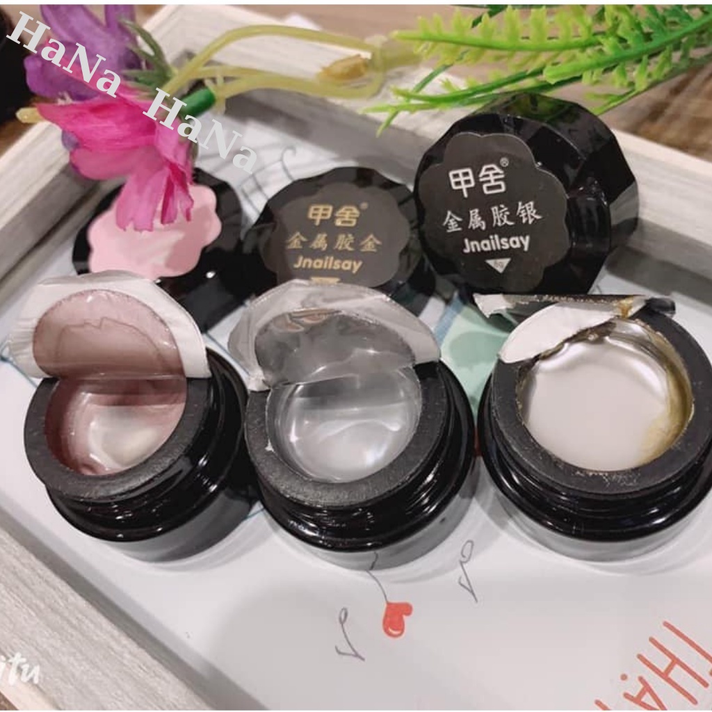 Gel vẽ móng nail , Gel Metal 3 màu cơ bản
