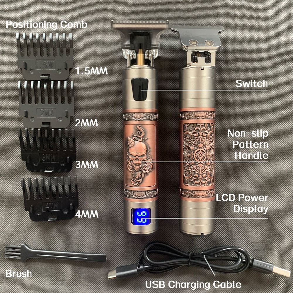 Máy cạo râu Hớt Tóc/Cạo Râu 2021 Mới Với Màn Hình LCD Chuyên Dụng Cho Salon