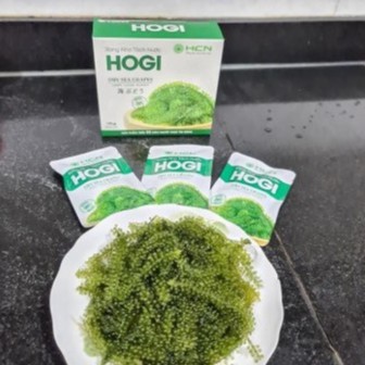Rong nho tách nước Hogi, rong nho tách nước giàu dinh dưỡng hộp 6 gói