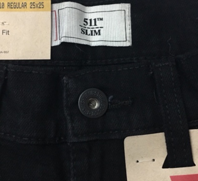 Quần Jean Nam Cao Cấp Levis 511 Slim Fit màu đen Nhập Khẩu Chính Hãng