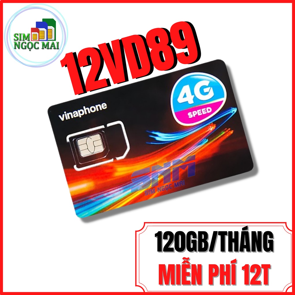 Sim 4G Vinaphone 12VD149 - 12VD89 - 12D60G - 12FHAPPY - D500 Trọn Gói 1 Năm Không Cần Nạp Tiền - SIM NGỌC MAI