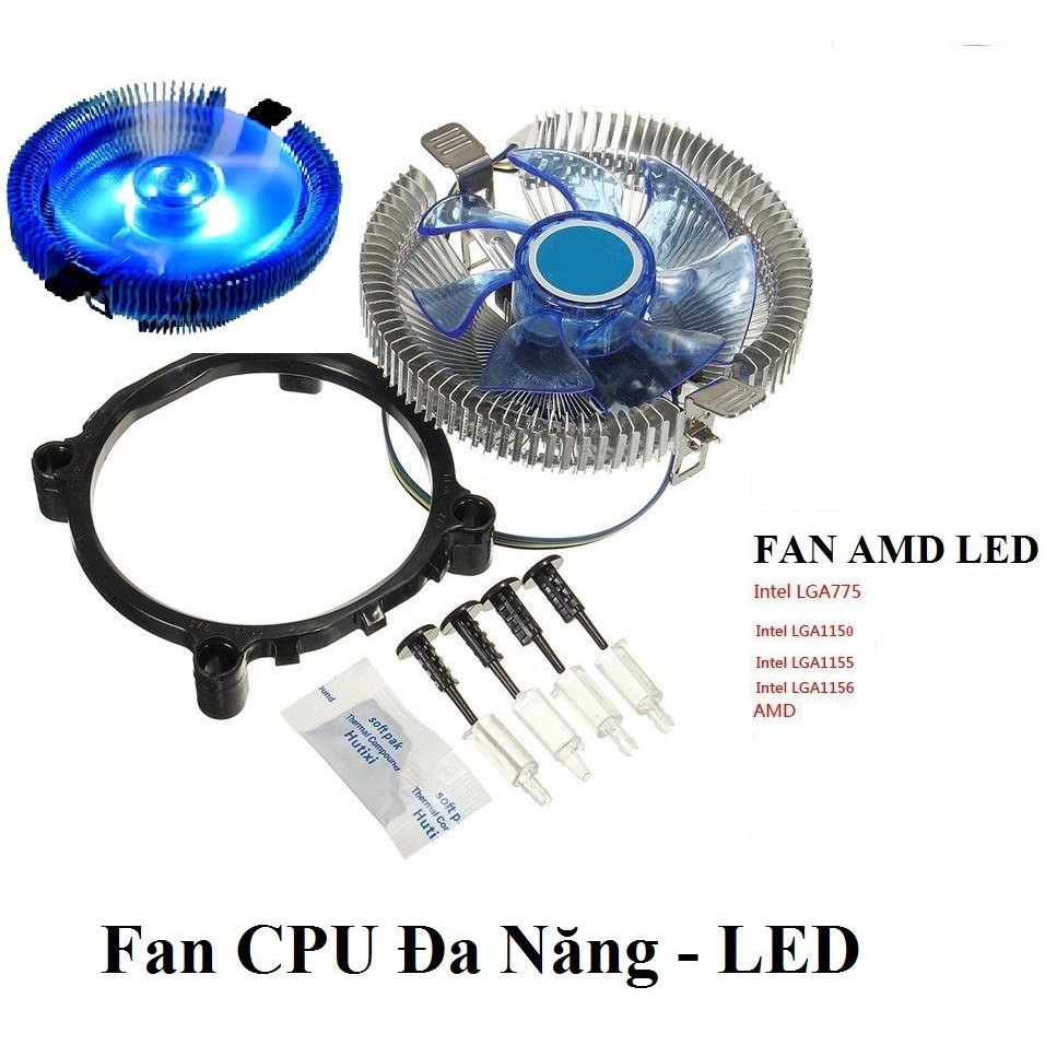 F3 - Quạt Tản Nhiệt Cpu Cool Storm Amd bao bền đẹp LED XANH