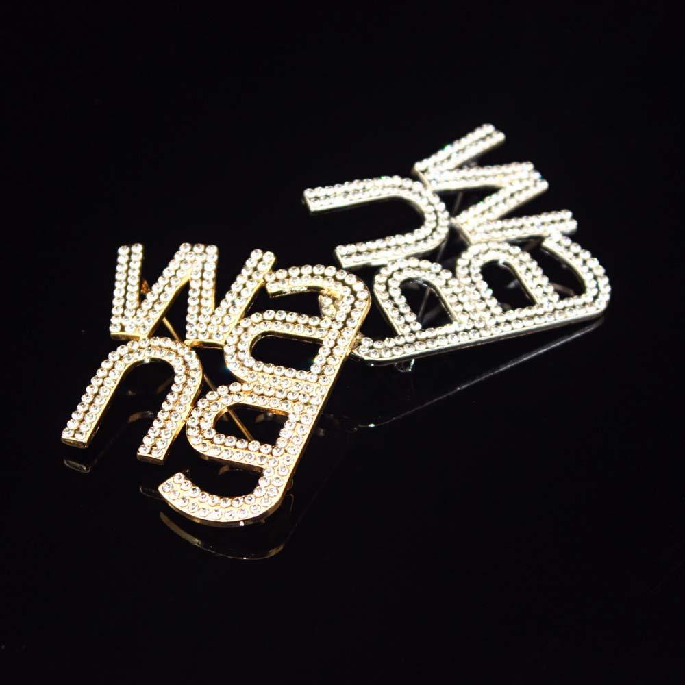 USNOW Trâm Cài Áo Hợp Kim Hình Hoạt Hình Đính Đá Phong Cách Âu Mỹ