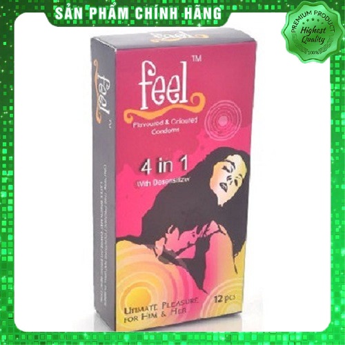 Bao Cao Su Gân gai Kéo dài thời gian 12 chiếc Feel 4 in 1 - bcs Malaysia