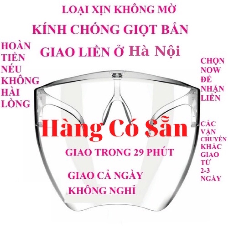 Kính Khẩu Trang Chắn Giọt Bắn Phòng Dịch Bảo Hộ Che Hết Khuôn Mặt FACE SHEILD, Chống bụi bẩn mưa nắng