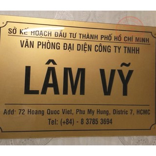 Bảng biển mica, inox ,bảng số nhà nội dung theo yêu cầu
