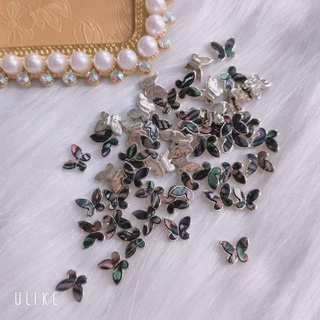 charm bướm nail trang trí móng đen ,trắng