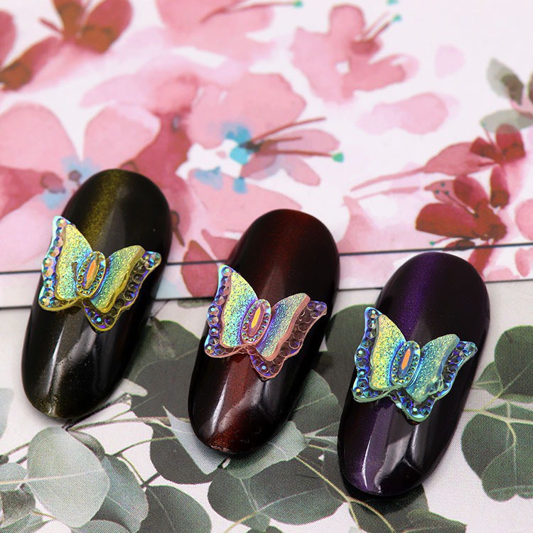 Charm Bướm Xà Cừ 2 Tầng Cánh Bướm TRANG TRÍ MÓNG