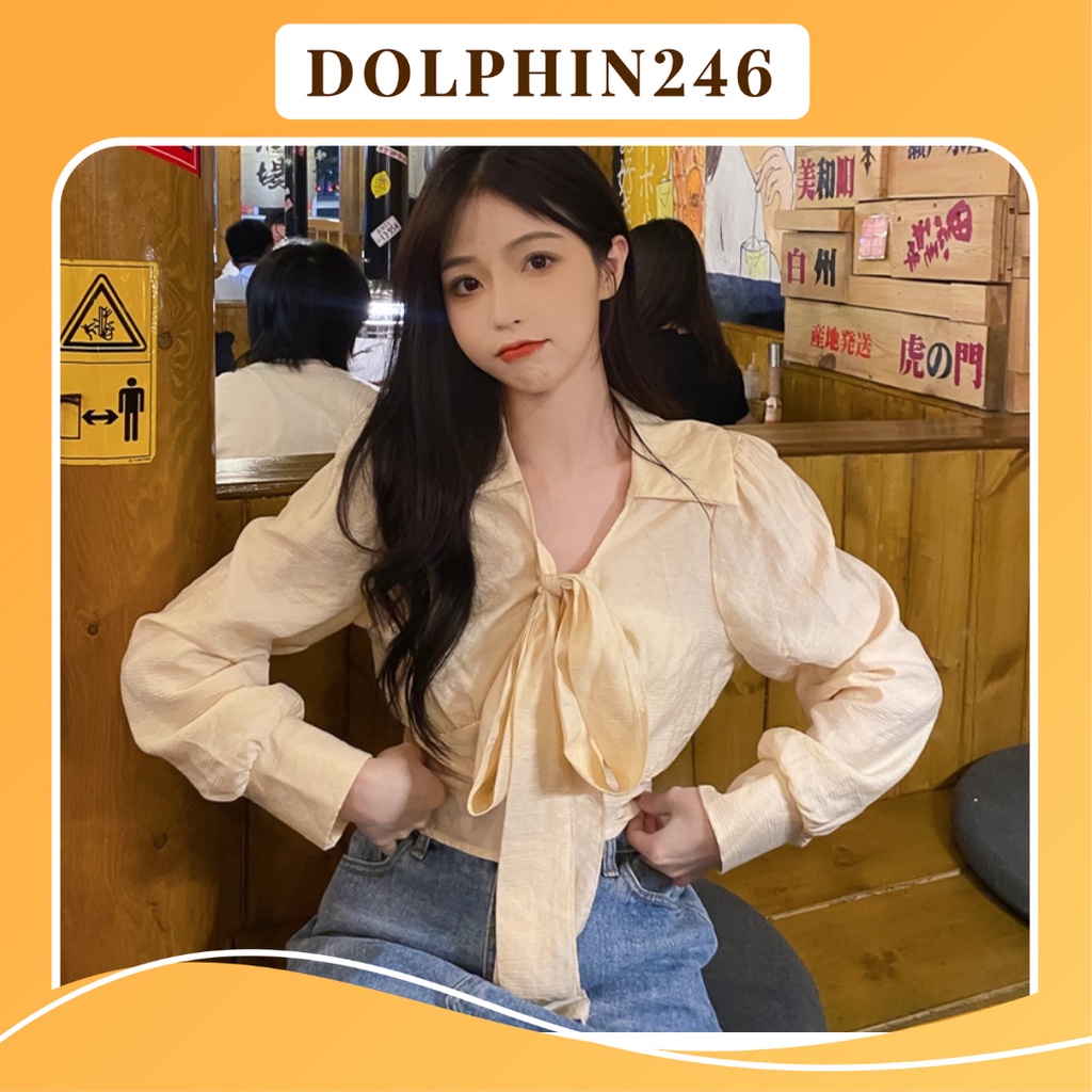 Áo sơ mi kiểu Nữ nơ cổ tiểu thư bánh bèo nữ bigsize form rộng đẹp công sở tay dài K3T3