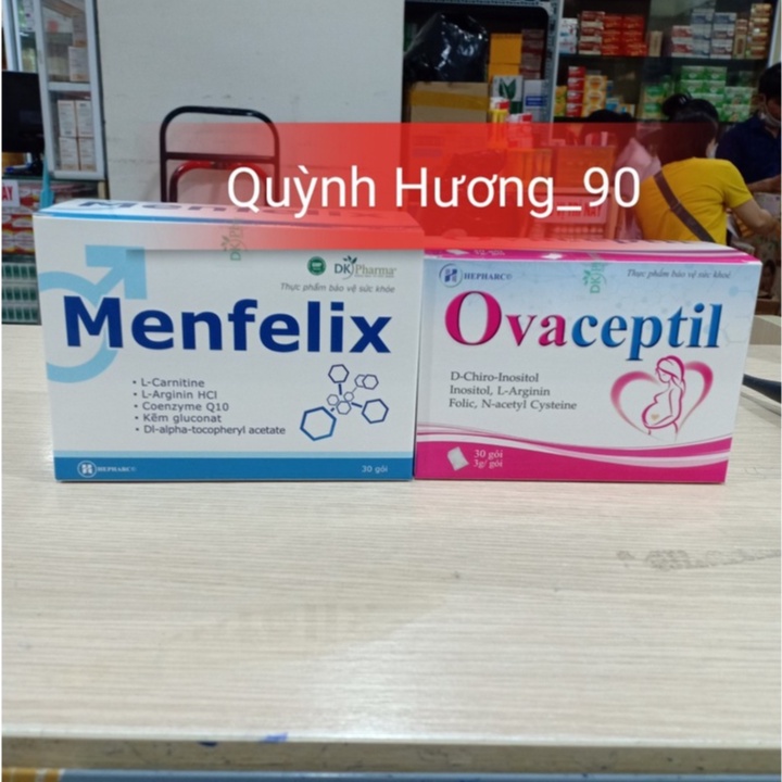 Cặp đôi OVACEPTIL và MENFELIX giúp bổ sung dưỡng chất hỗ trợ sức khỏe sinh sản