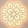 Đèn Ốp Trần - Đèn LED Ốp Trần - Đèn Mâm Ốp Decor 12 Hoa Pha Lê NT031 -3 Chế Độ Ánh Sáng - Điều Khiển Từ Xa