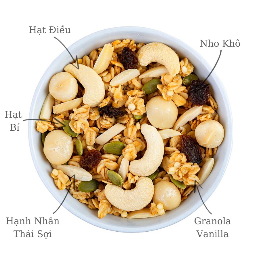Ngũ Cốc Ăn Kiêng Granola Vanilla Mix Hạt, Trái Cây Sấy Befresco | BigBuy360 - bigbuy360.vn