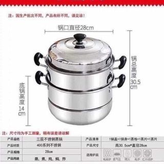 Nồi hấp 3 tầng inox hot hit