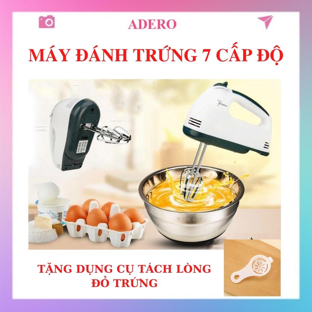 Máy đánh trứng mini ADERO  cầm tay scarlett 7 cấp độ Tặng dụng cụ lọc lòng đỏ trứng AD26