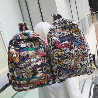 Ba lô đeo vai đi học họa tiết graffiti độc đáo cho nam và nữ