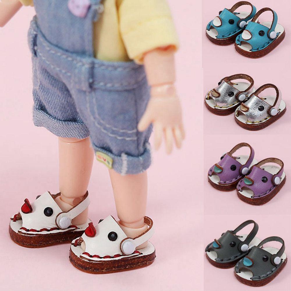 Giày Búp Bê Da Bò 6 Màu Dễ Thương Cho Búp Bê 1 / 11 OB11