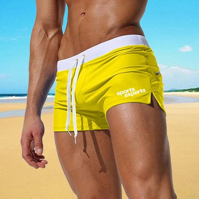 Mùa hè Phong cách mới dành cho nam giới Quần soóc viền ren Quần bơi bó sát 10 màu