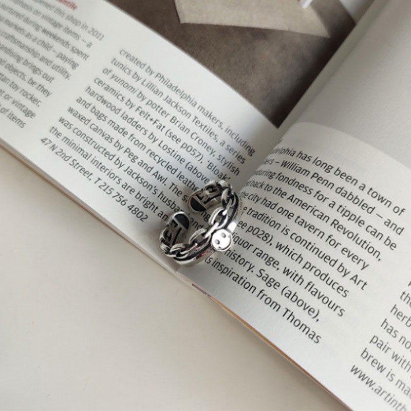 Nhẫn Kim Loại Họa Tiết Mặt Cười Dễ Thương Cho Nữ