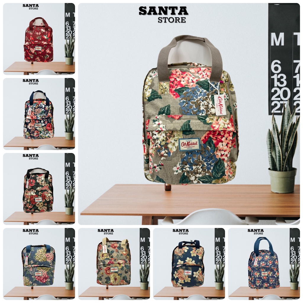 Balo Ulzzang CKBP thời trang nữ họa tiết hoa xinh SANTA STORE đựng laptop A4 đi học vải chống nước cao cấp