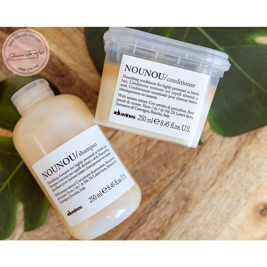 Dầu gội xả Davines NouNou dung tích 250ml dành cho tóc khô xơ, hư tổn do hóa chất