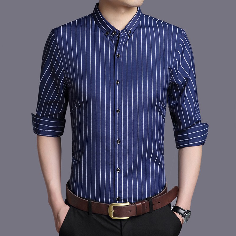 Áo Sơ Mi Nam FLASHBACKS Dài Tay - Kẻ Sọc - Chất Vải 3D Cao Cấp - Mềm Mại Thấm Hút Mồ Hôi - AD00009 | BigBuy360 - bigbuy360.vn