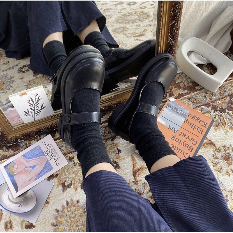 Giày Cổ Thấp VinTage Khuy Cúc Dán (FULL BOX LOGO TIỆM GIÀY BOOT) | BigBuy360 - bigbuy360.vn