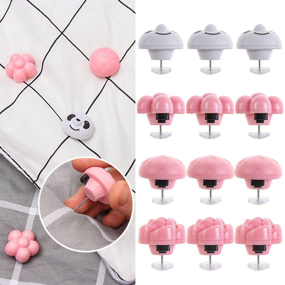 KUNHEV Bộ 8 Kẹp Cố Định Ga Trải Giường Chống Trượt Hình Cây Nấm / Gấu Trúc