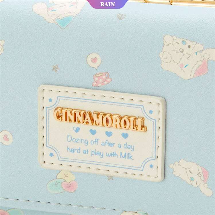 Ví Da PU Gập Làm Ba Đựng Tiền Xu In Hình Hoạt Hình Sanrio Cinnamoroll Dễ Thương Dùng Làm Quà Tặng Sinh Nhật Cho Bé Gái [RAIN
