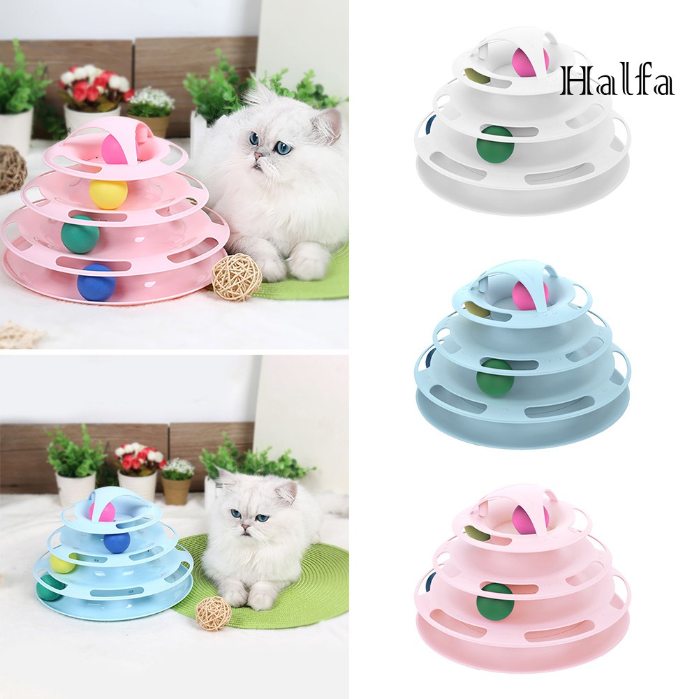 Đồ Chơi Tháp Xe Lăn Bốn Tầng Cho Thú Cưng