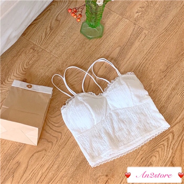 [Mã FAMAYWA giảm 10K đơn 50K] Áo Lót Ren Lửng Thời Trang 【🎬CÓ VIDEO QUAY SP】Áo hai dây ren bra ren Ulzzang | BigBuy360 - bigbuy360.vn