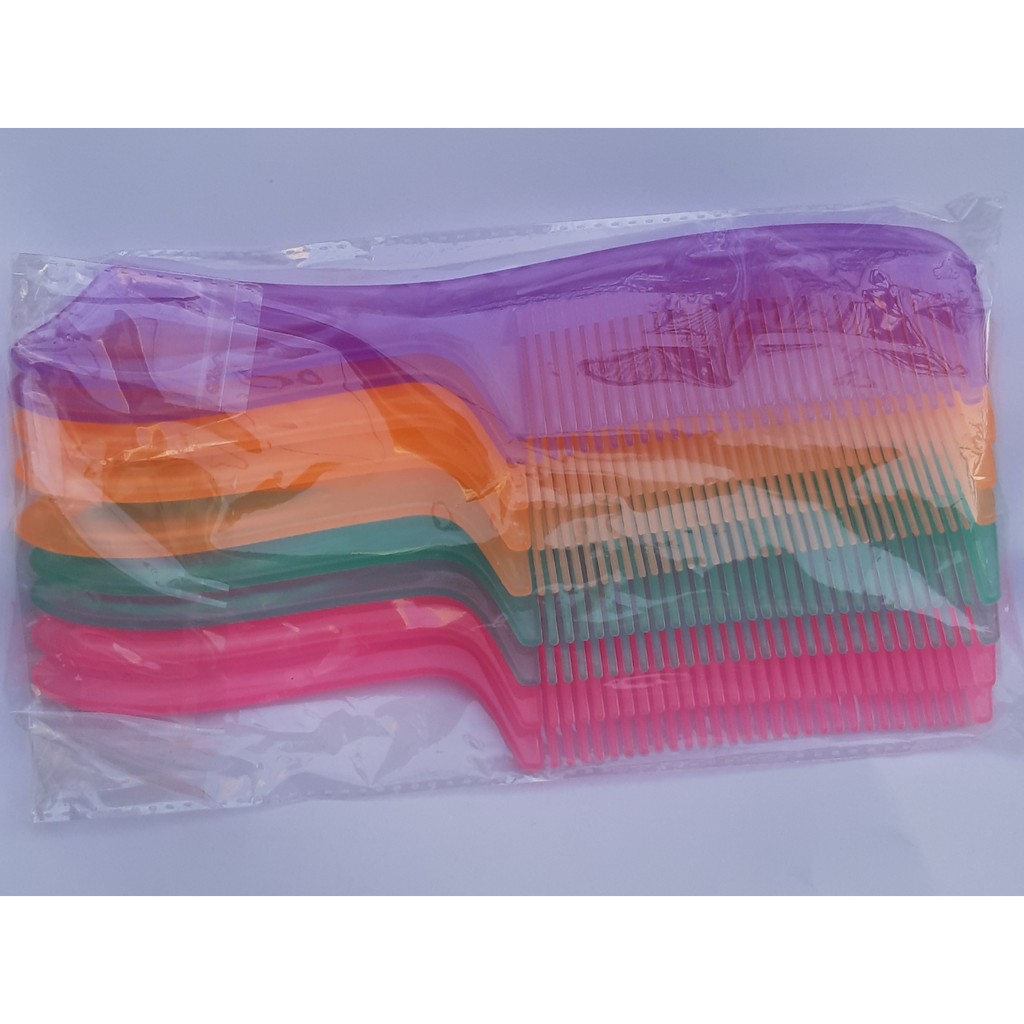 [1cây] lược chải tóc mũ trong có cán cầm tay ( nhiều màu)