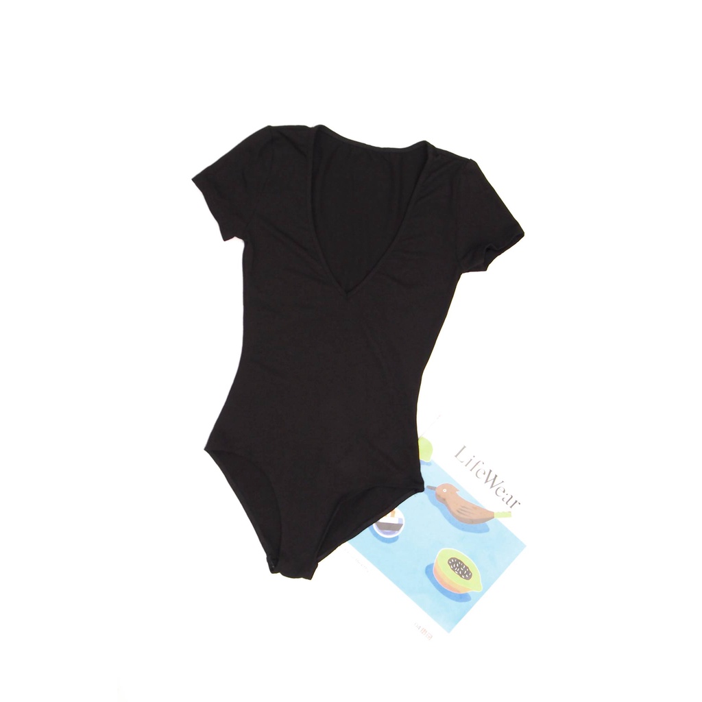 Áo bodysuit cổ tim tay ngắn COMMUNITY | BigBuy360 - bigbuy360.vn