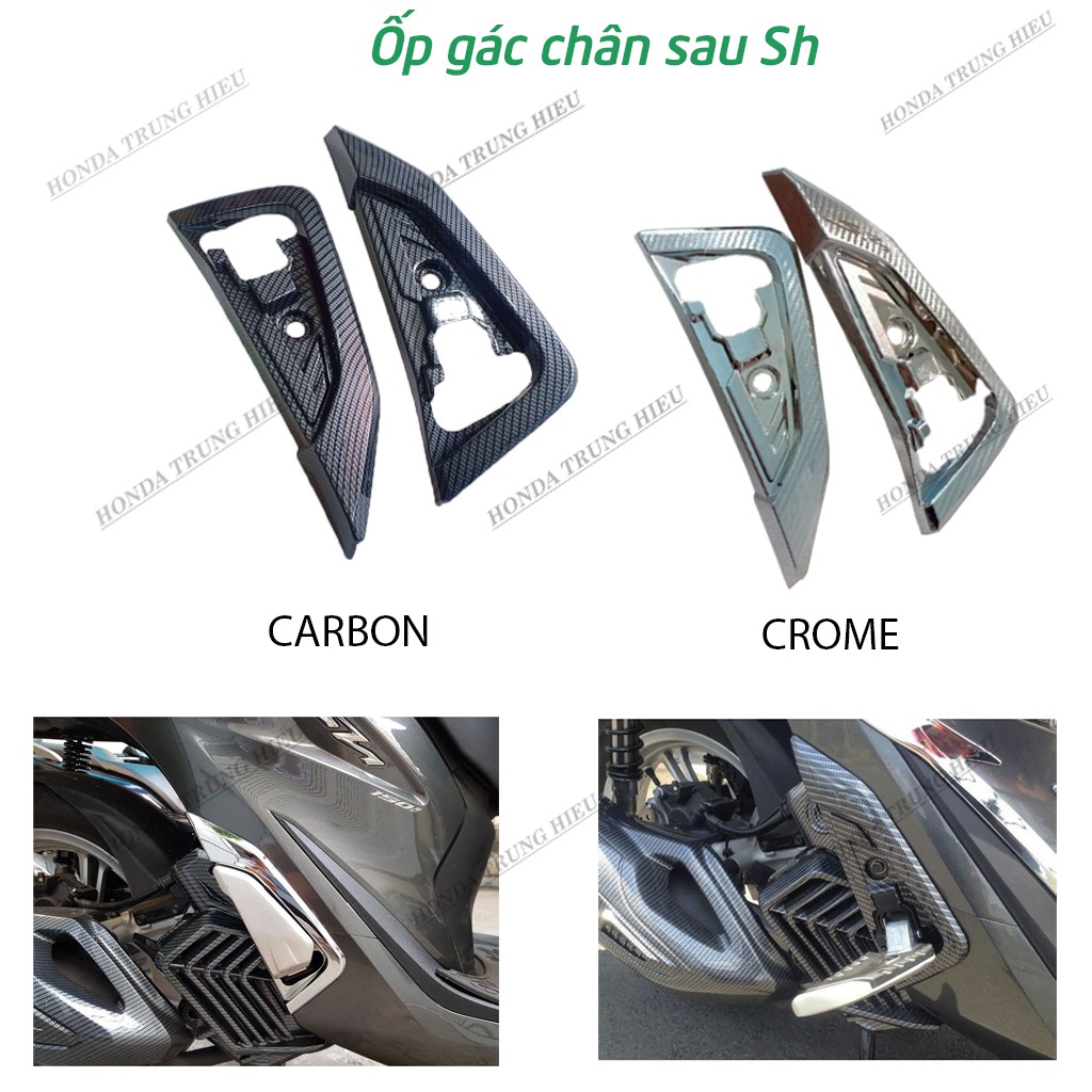 Ốp gác chân sau Sh 2020 crome