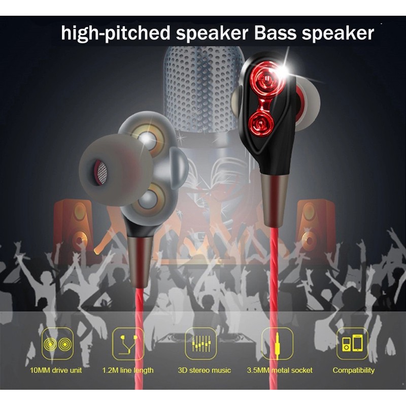 Tai Nghe Gaming/Chơi Game Nhét Tai Có Dây In Ear Có Mic Chống Ồn Cho Điện Thoại iPhone Samsung Xiaomi Sony Apple iPod PC