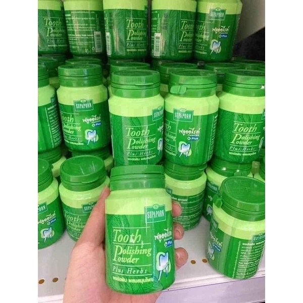 1 hủ bột trắng răng Supaporn Tooth Polishing Thái lan 90g