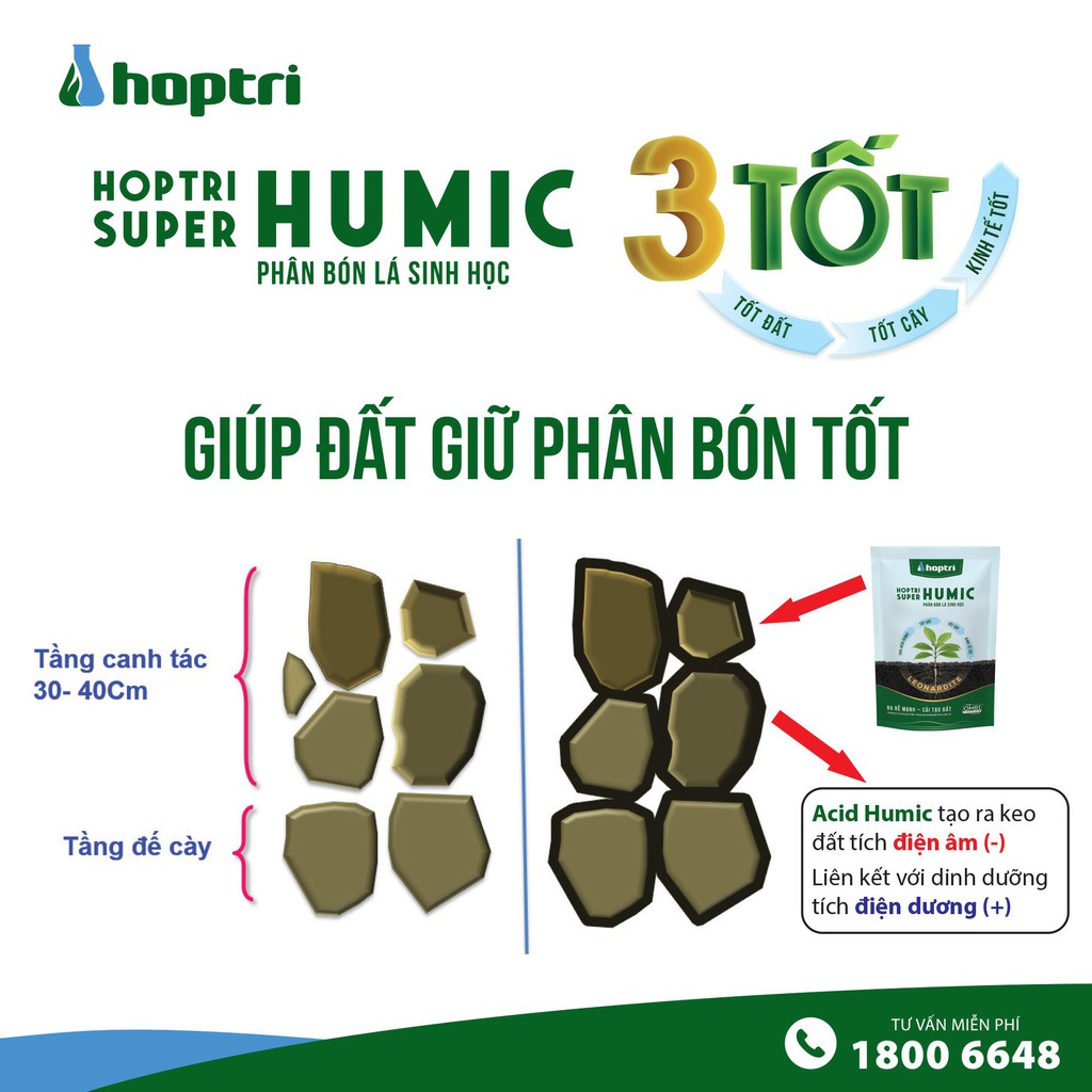 Phân Bón Lá Super Acid Humic (1kg), Phân hữu cơ sinh học giúp ra rễ, cải tạo đất