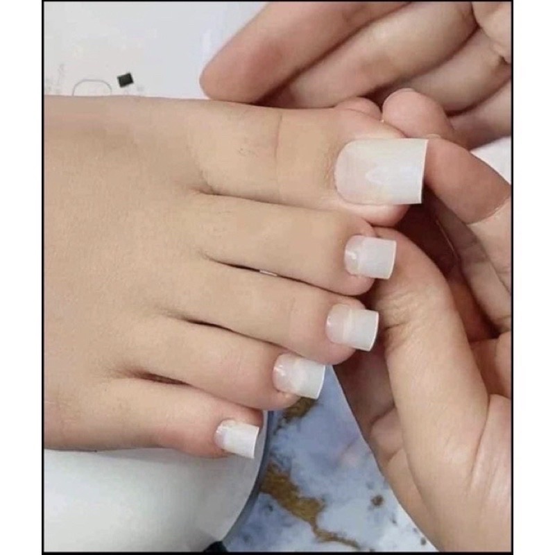 Móng Úp Chân Phom Vuông Dài Hộp 500 Móng Đủ Size