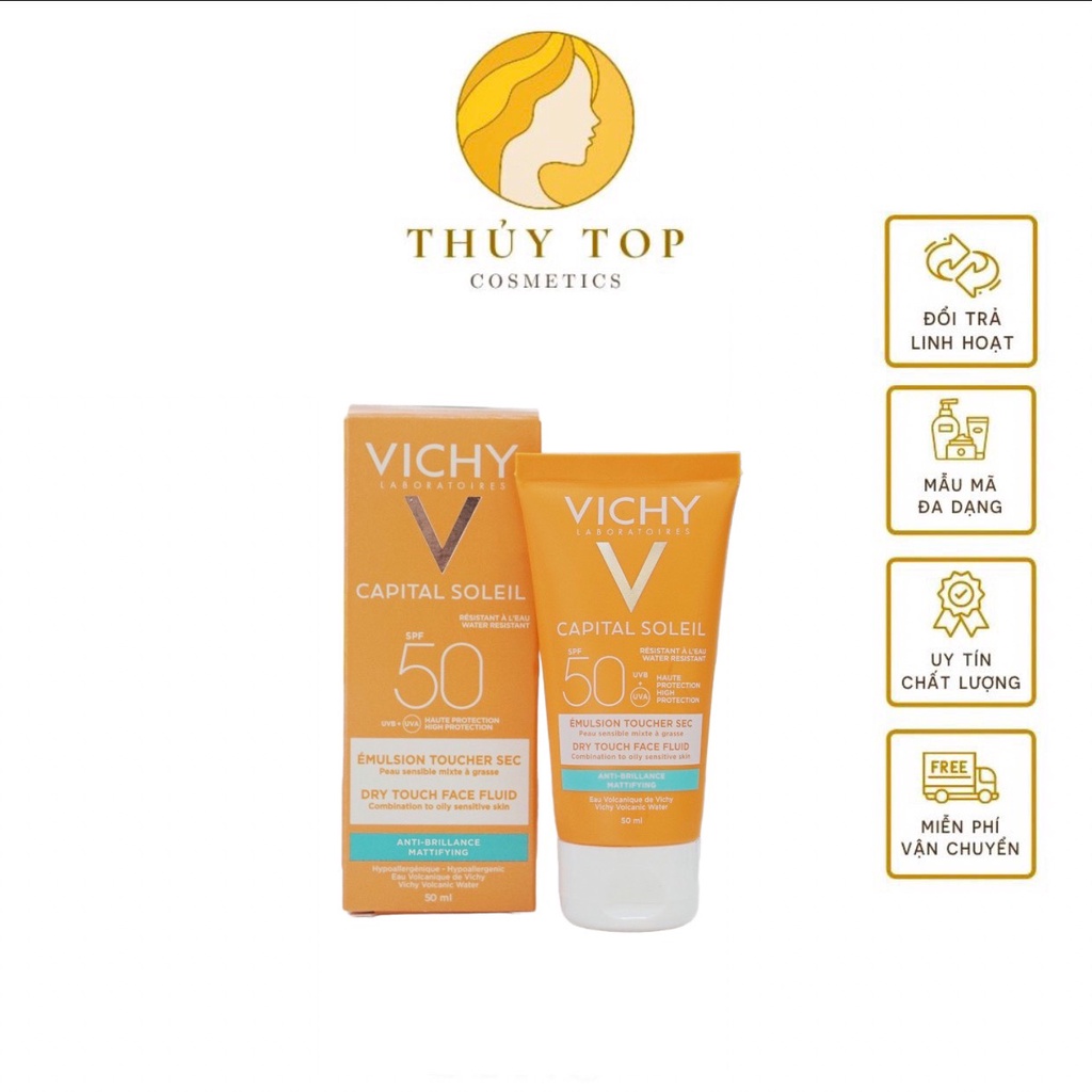 Kem Chống Nắng Vichy Capital Ideal Soleil SPF50+ Cho Da Dầu Nhạy Cảm