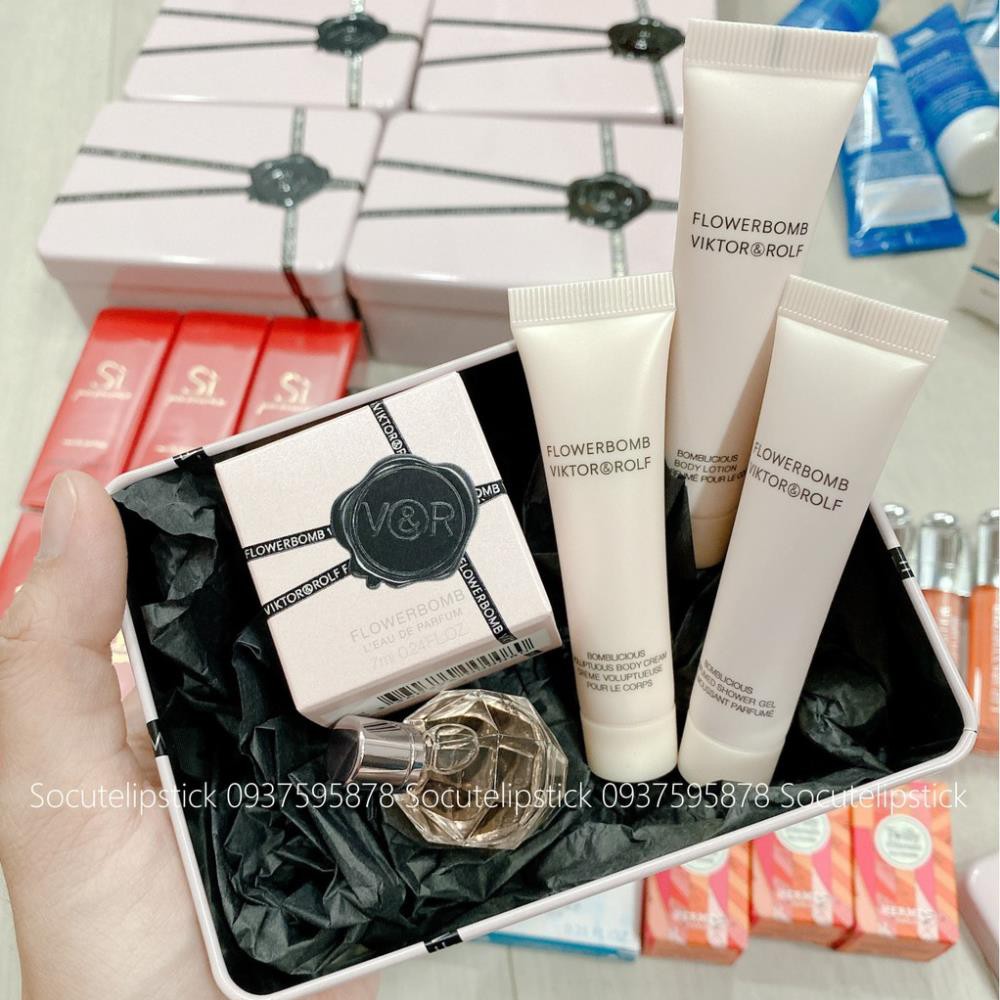 Gift set Nước Hoa Viktor&Rolf Flowerbomb Mini 6ml | Thế Giới Skin Care