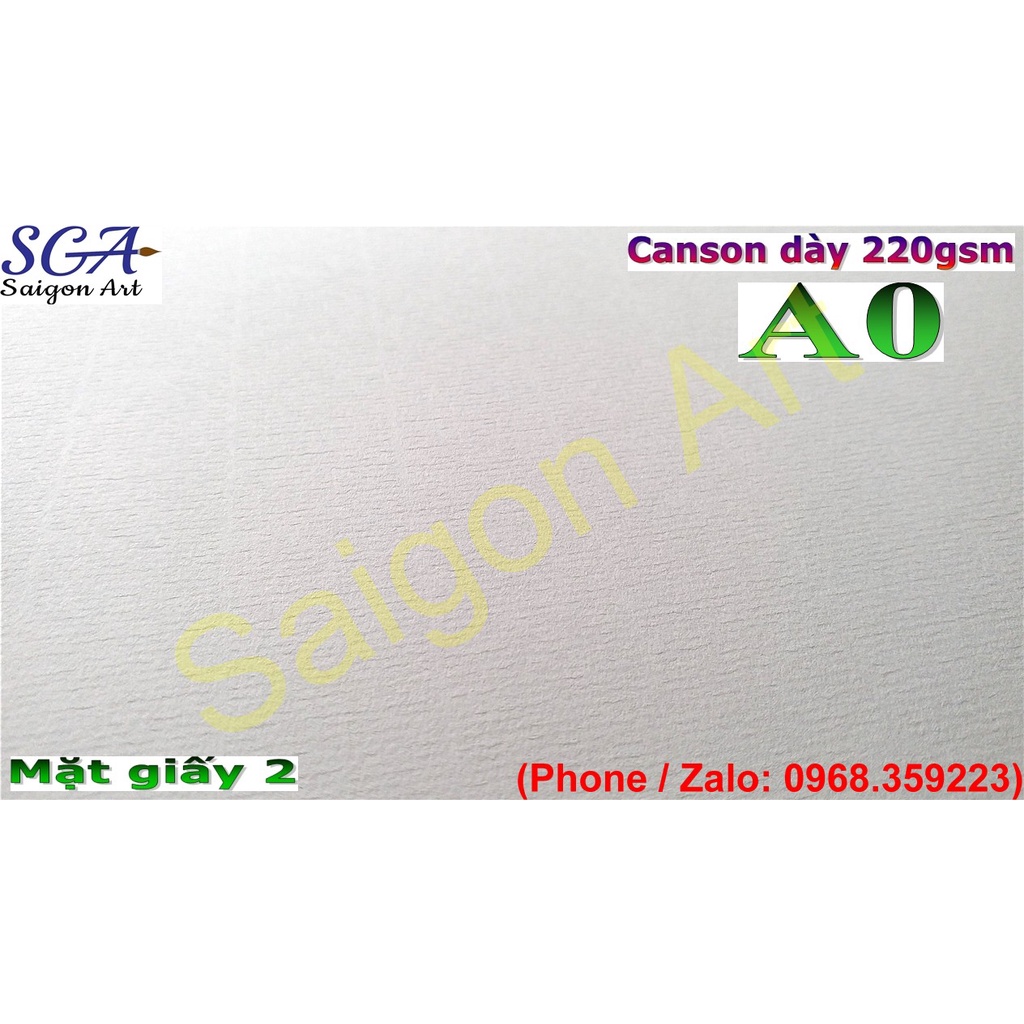 2 tờ giấy Canson khổ A0 lỡ dày 220gsm